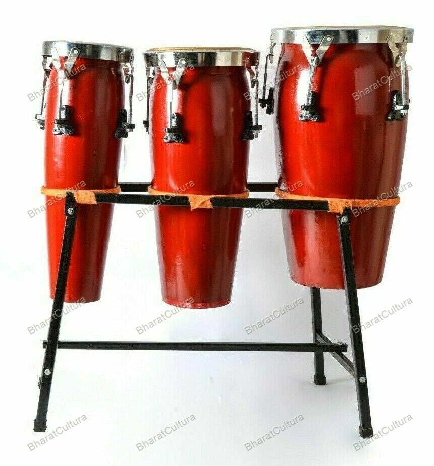 Fibre Congo With Stand Drum Instrument Percussion