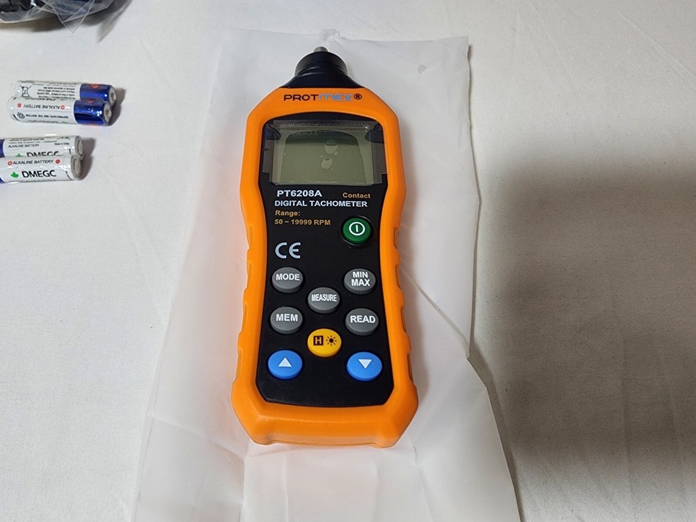 Protmex Digital Tachometer Orange/Black New (PT6208A)