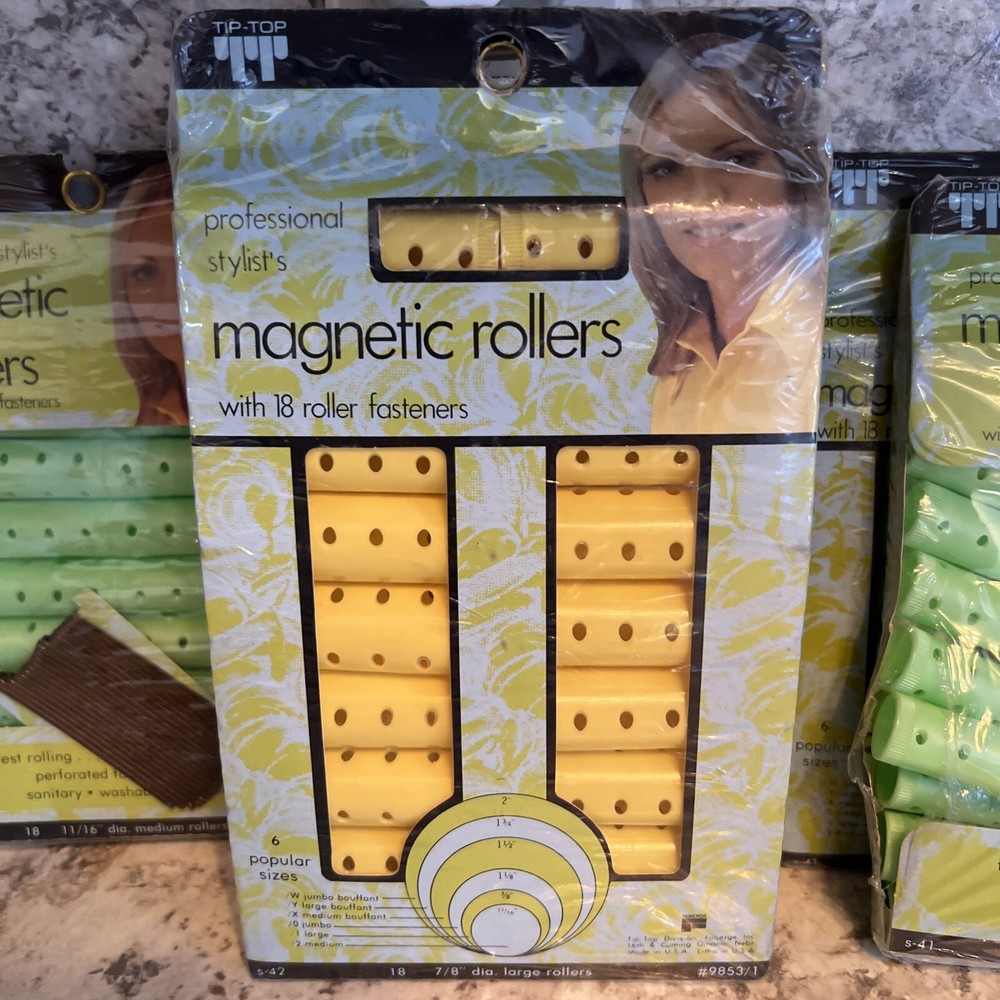 Vintage Tip Top Magnetic Rollers New In Package