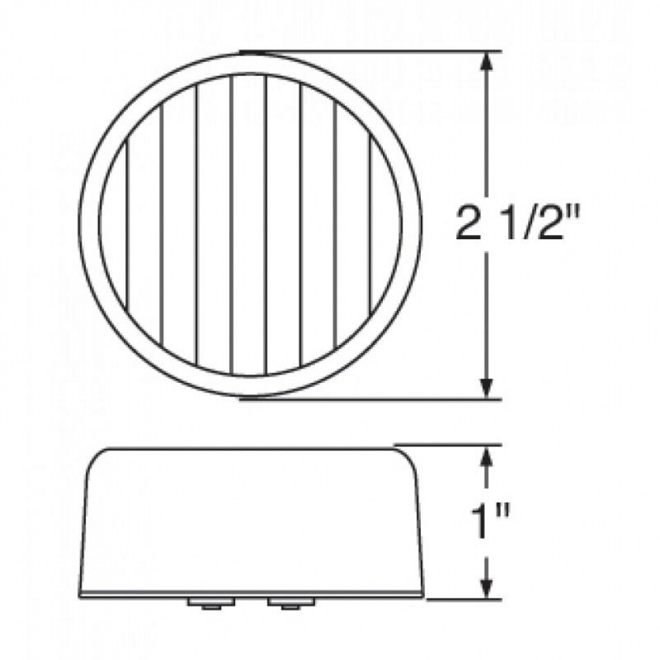 2.5" Round Amber LED 6 Pack