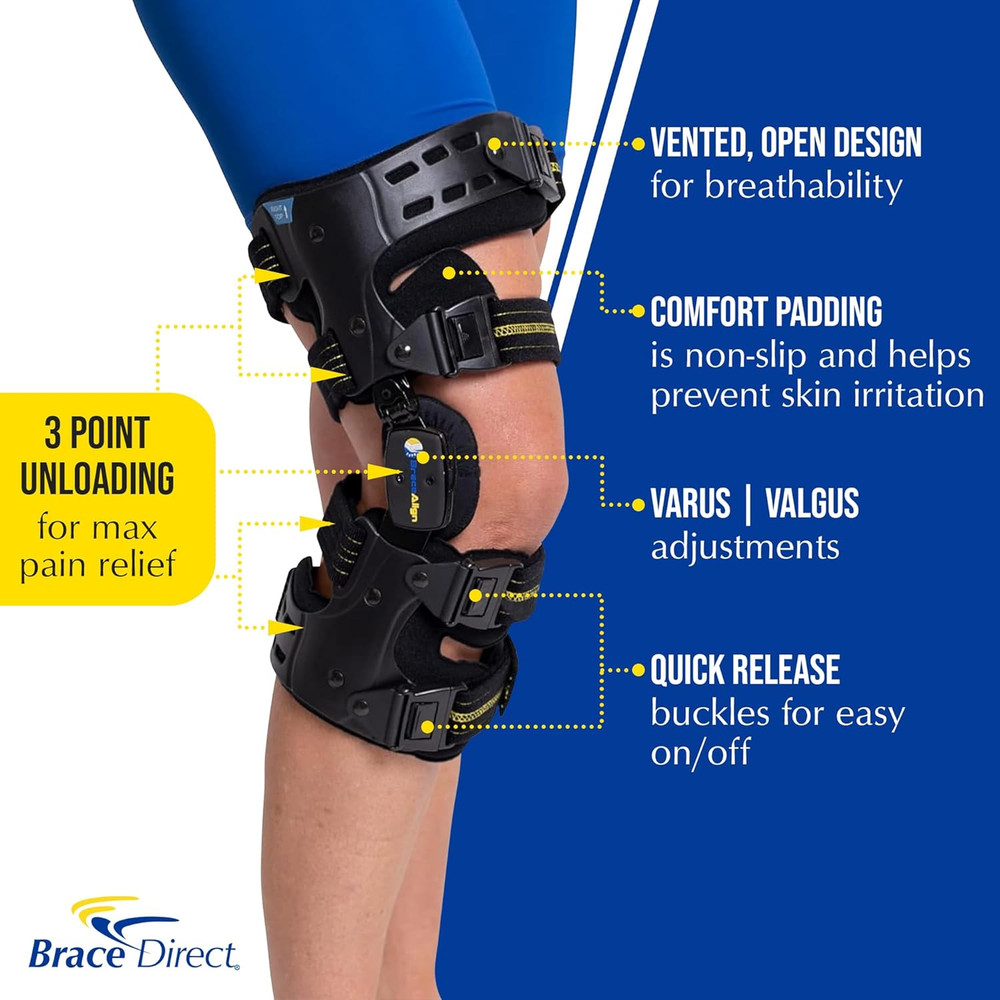 OA ROM Unloader Knee Brace - Adjustable Offloading for Degenerative Joint Diseas