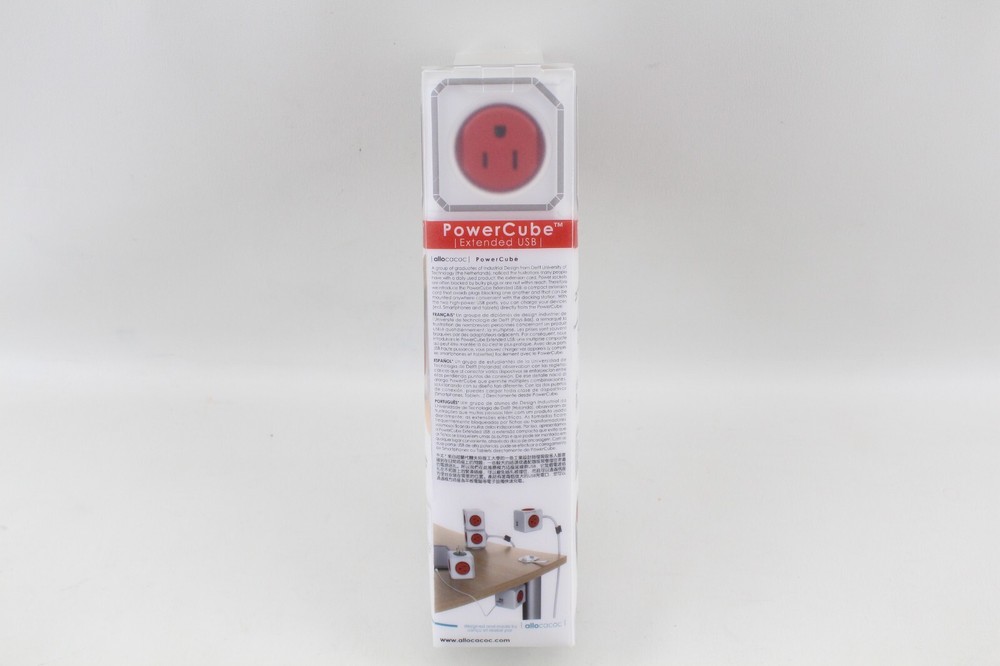 ALLOCACOC POWERCUBE EXTENDED USB 4 OUTLETS NEW