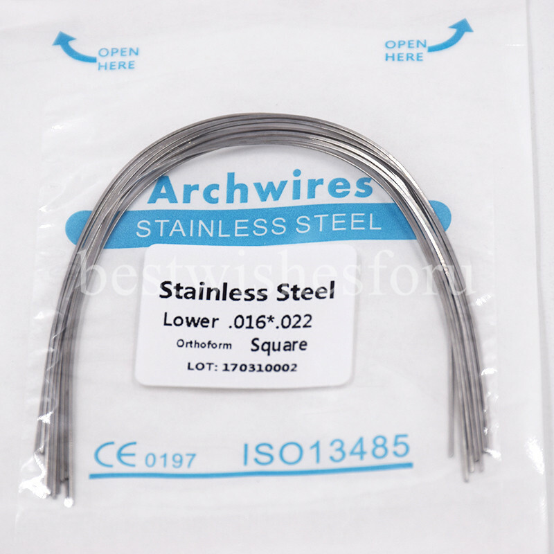 Dental Orthodontic Stainless Steel Square Upper/Lower Arch Wire Rectangular New