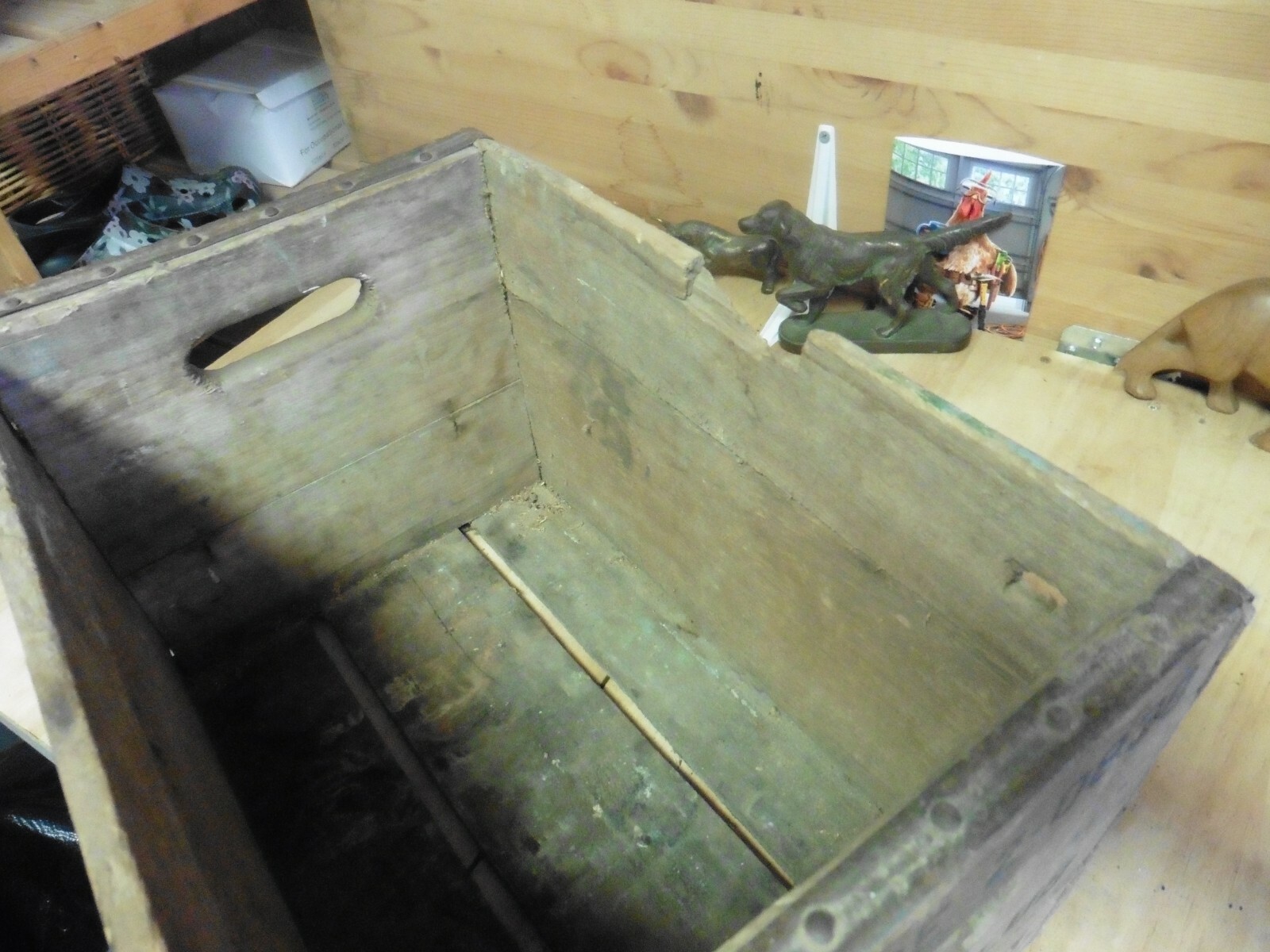 vtg Milk Crate wood metal Box Chester Club BeveragesRare Poughkeepsie 1950's