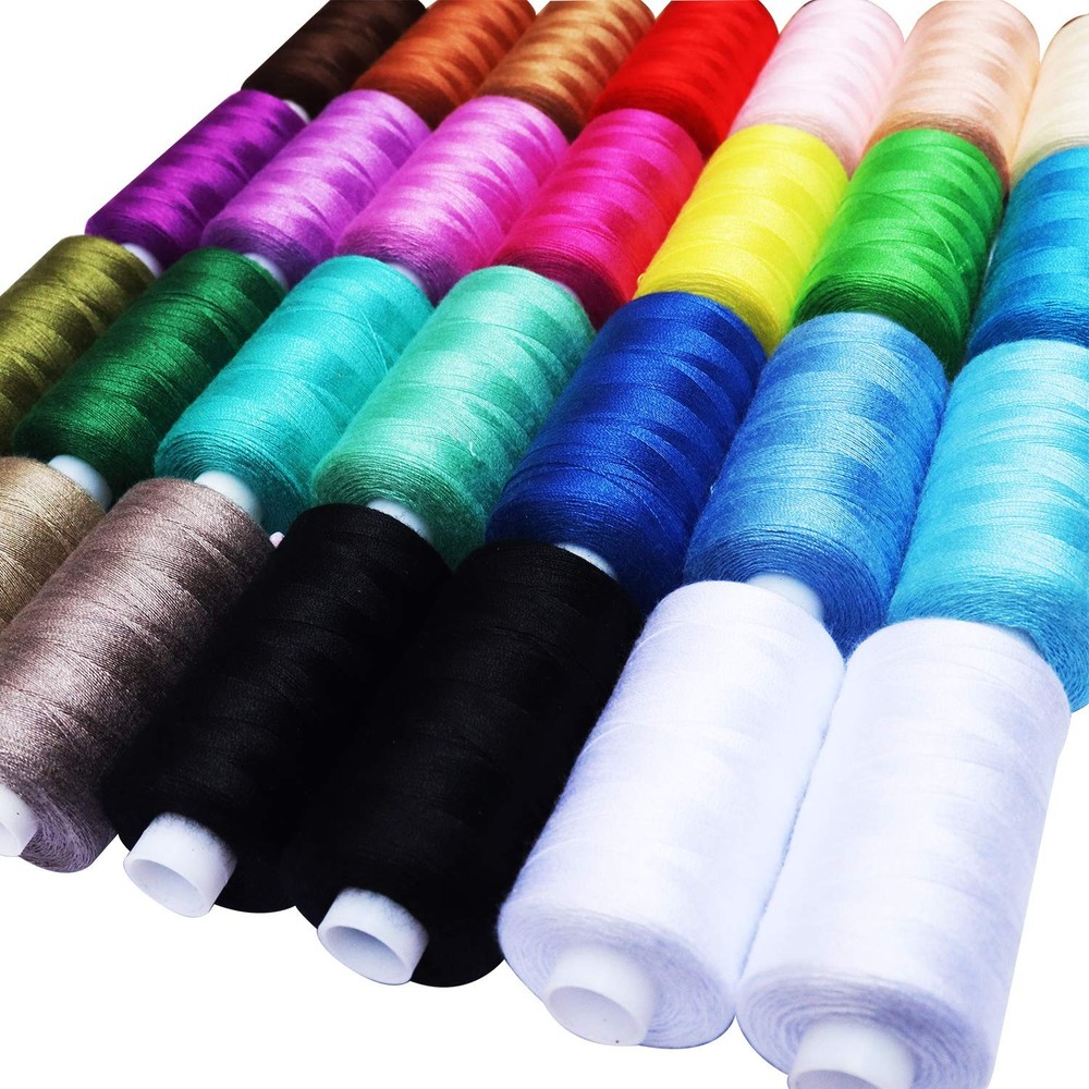 28 spools Sewing Thread Polyester for Hand & Machine Sewing Total 14000yards