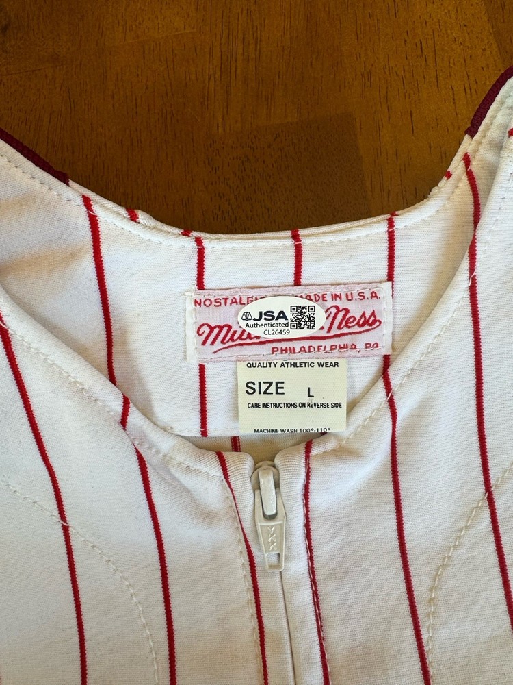Mike Schmidt Full Name Signed Autographed Mitchell & Ness Jersey JSA COA