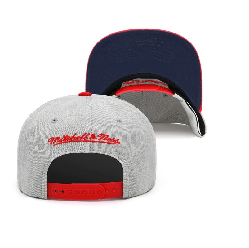 Mitchell & Ness Grey/Red NBA Houston Rockets Reload 2.0 HWC Snapback - OSFA