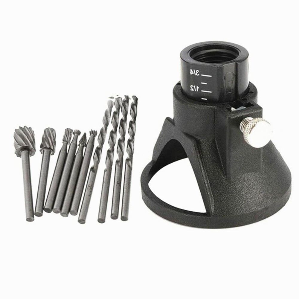 Multi Rotary Sanding Tool Guide HSS Router Drill Bits Set For Dremel