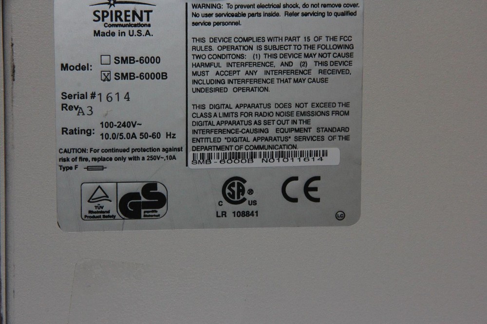 SPIRENT SMB-6000B SmartBits 6000B 12-Slot Performance Analysis System