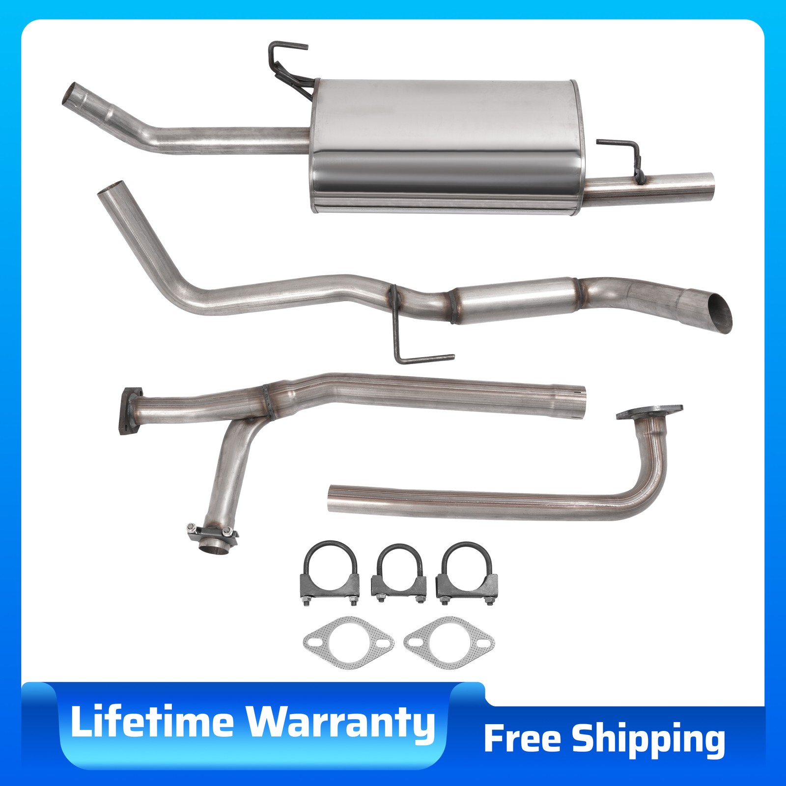 For 2007-2019 Nissan Frontier 4.0L Resonator Muffler Exhaust System Assembly