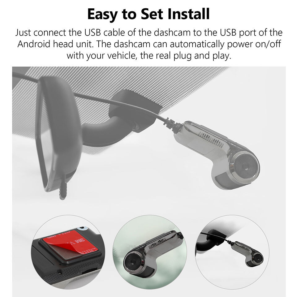 R0020 Car Dash Cam DVR Camera Video Recorder Dashcam 720P for Eonon Android Unit