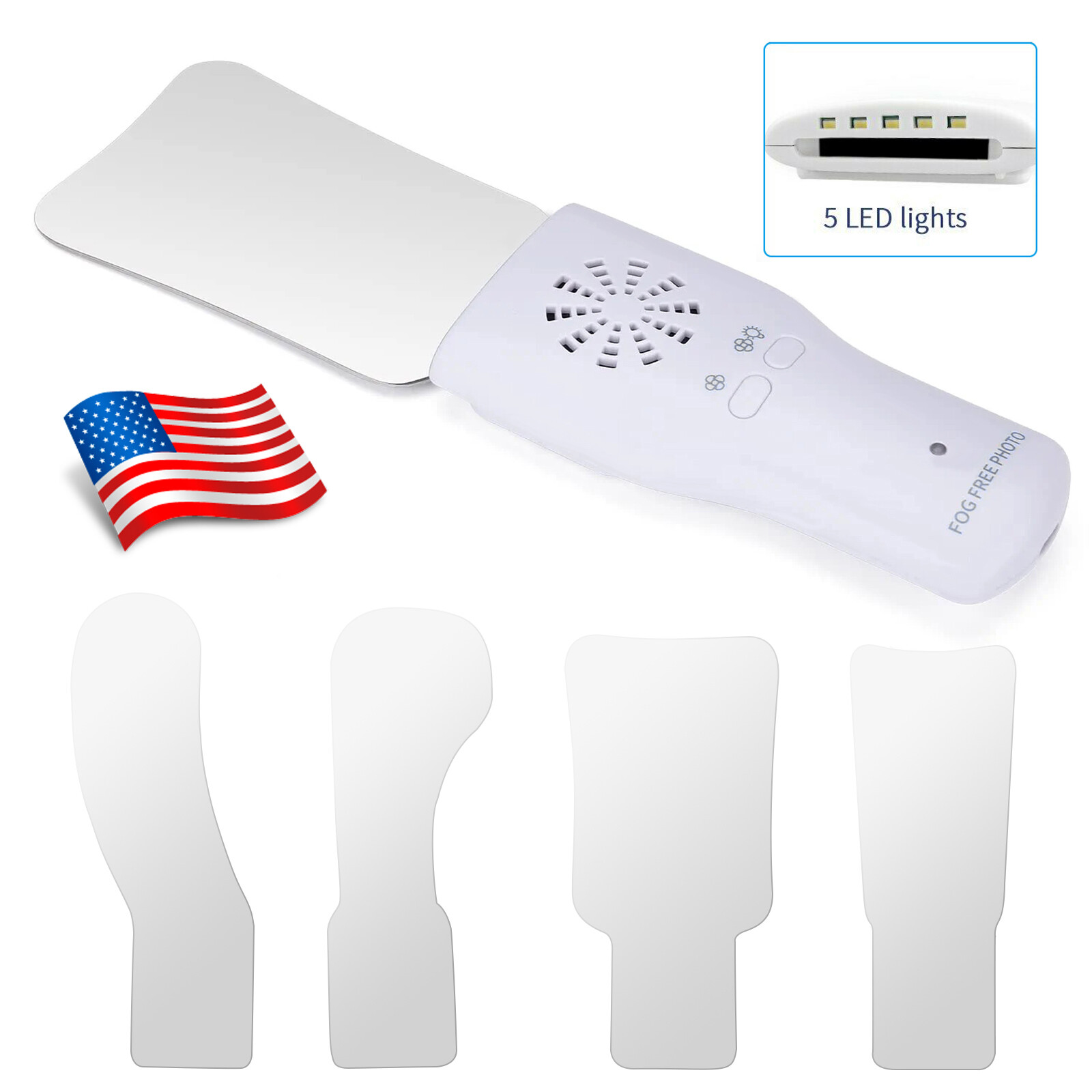 Dental Occlusal Mirror Fog Free LED Light Intra Oral Photo 4Mirror Obervation kv