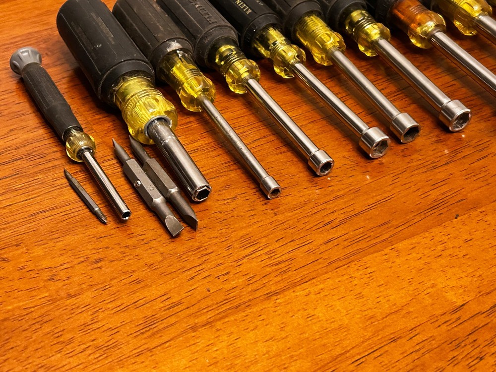 15pc. Klein Magnetic & Non-magnetic Tip Nut Drivers, Plus additional Tools