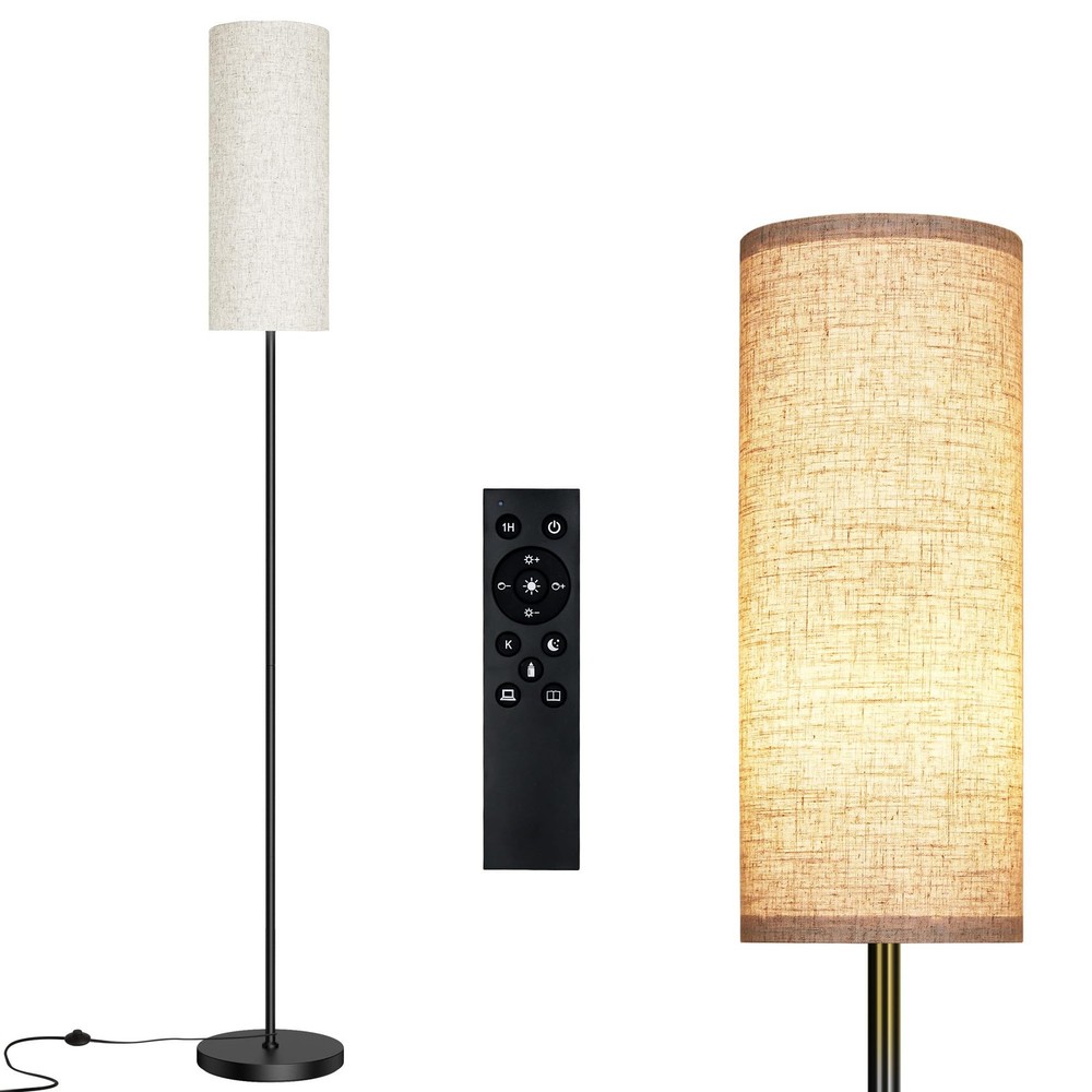 Modern Floor Lamp with Remote Control - Stepless Dimmable LED Bulb, Adjustabl...