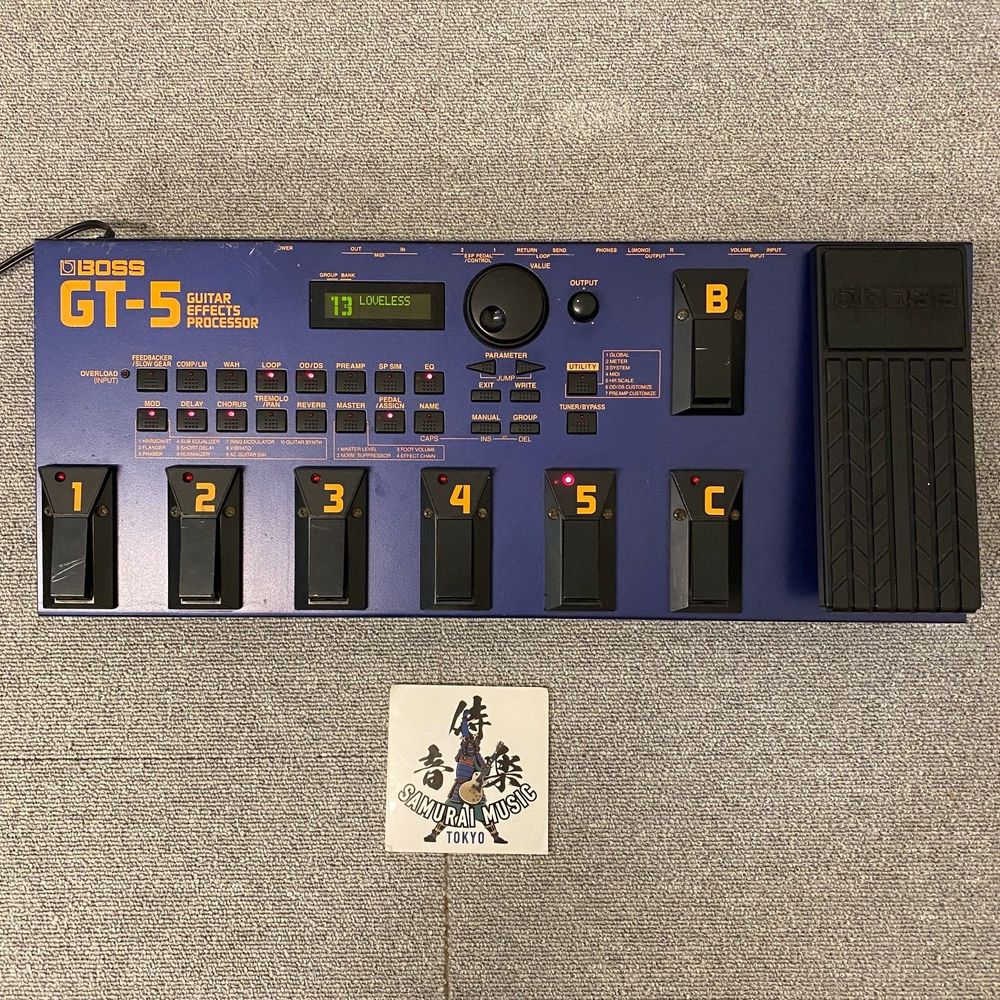 Boss GT-5 Multi Effects Guitar Processor Pedal MIJ Tested Working Used Fm Japan