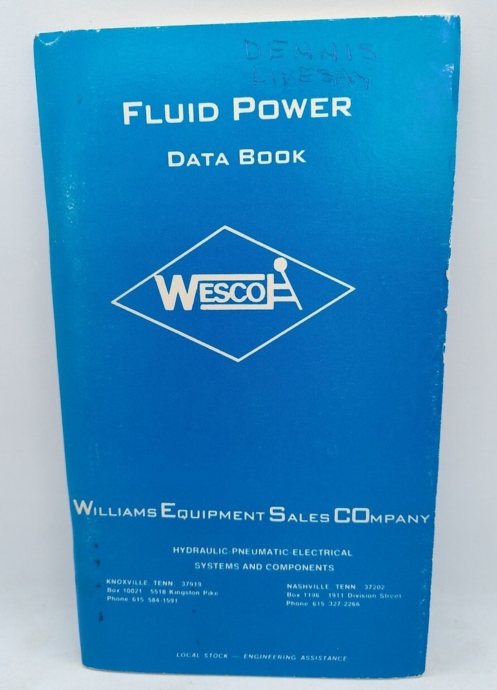 Vintage Wesco Fluid Power Data Book 1970