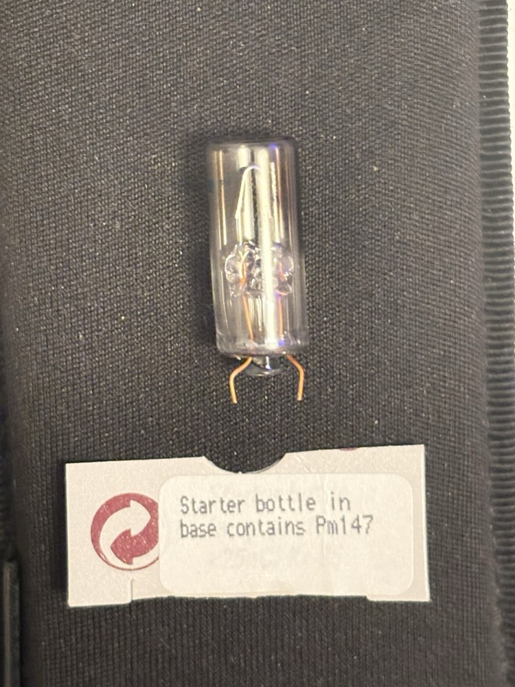 PROMETHIUM-147 Exotic Element Collection Sample Pm-147 Check Source Gold WOW!