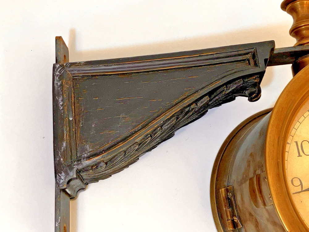 Timeworks Two Sided Nautical Wall Clock Brass Repro