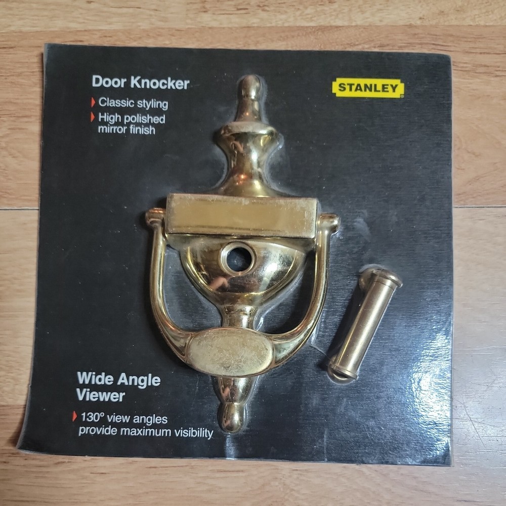 Stanley Brass Door Knocker and Viewer