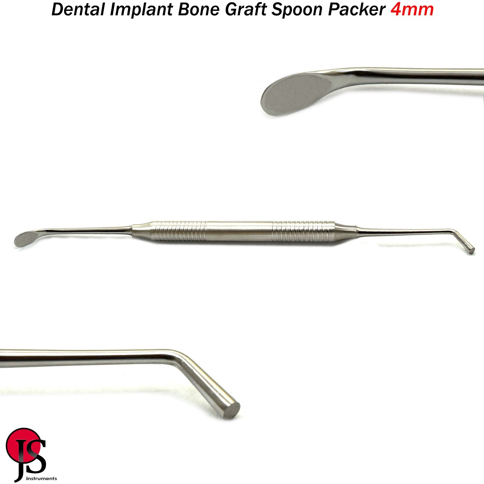 Dental Implant Instruments Grafting Bone Scoop Graft Carrier Plugger Packer X3