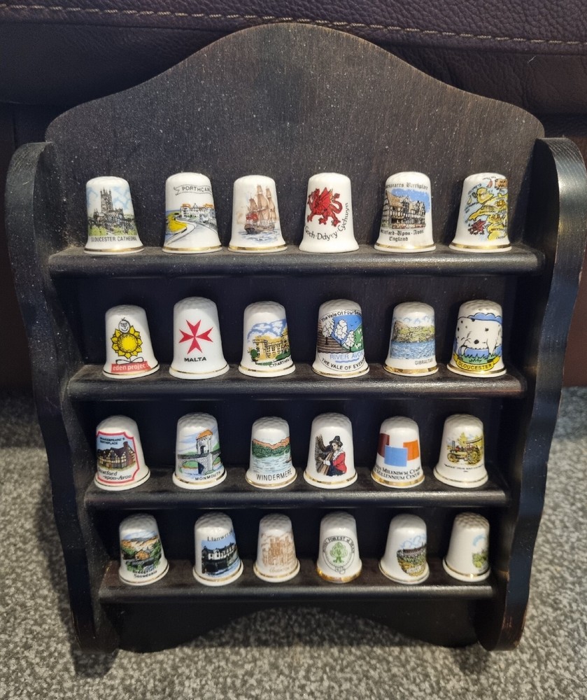 24 Mixed Bone China Thimbles lot 2.