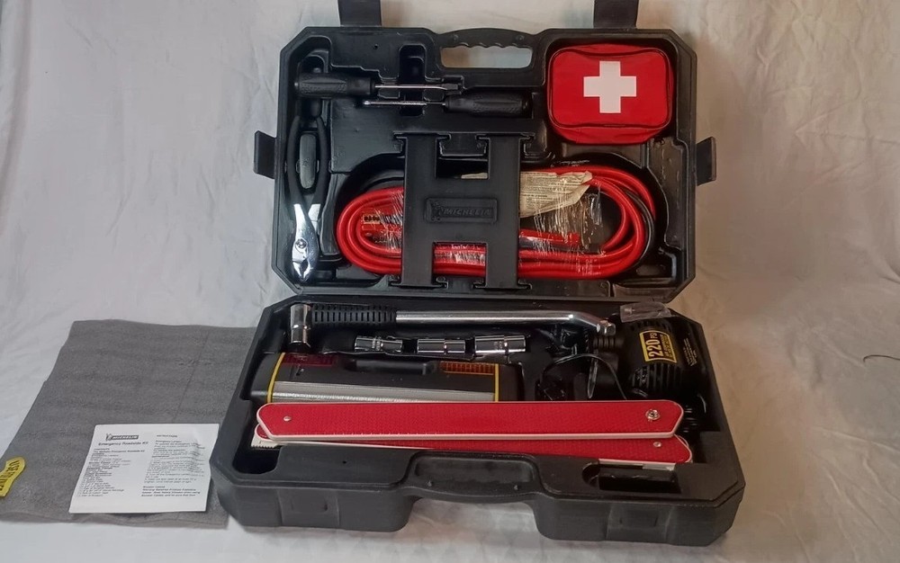Michelin Roadside Emergency Kit, Roadside Repair, Tools, Case, Compressor & More