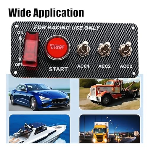 5-in-1 Universal 12V Racing Ignition Switch Panel 5 in 1 Ignition Switch Panel