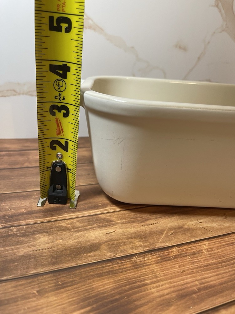 Le Creuset White Stoneware Ceramic Loaf Pan Rectangle