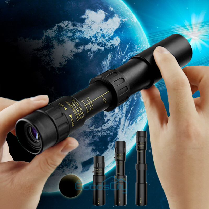 10-300X40mm Zoom HD Military Powerful Monocular Handheld Optics Telescope+Case