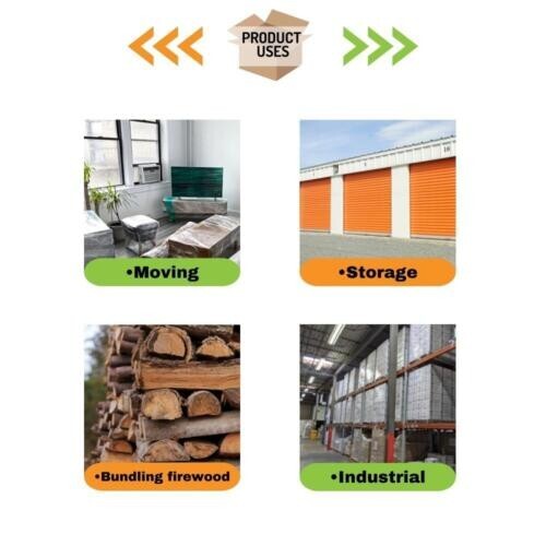 12 Rolls 5" x 1000' (45 Gauge) Extended Core Stretch Hand Shrink Wrap - Clear