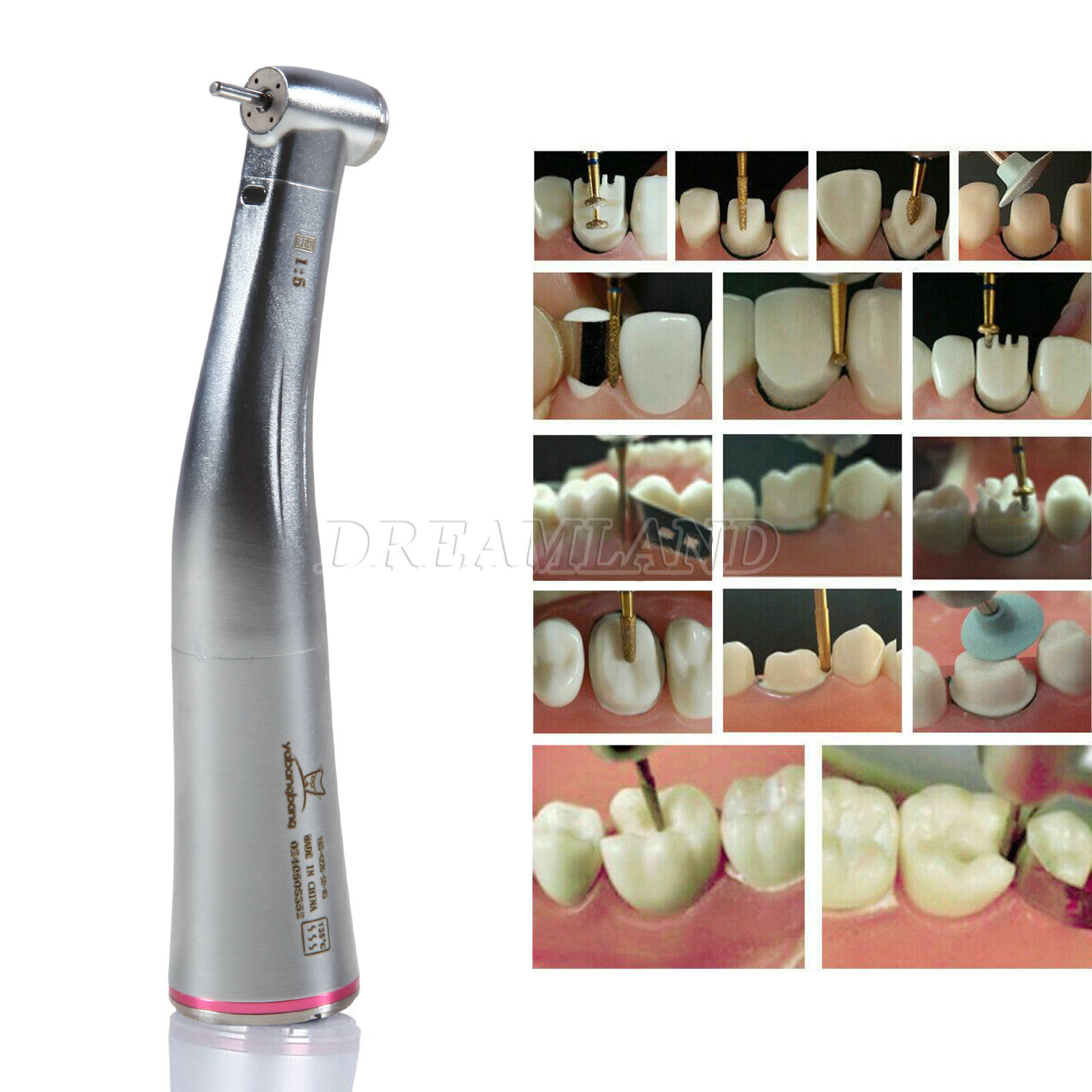 1-50 Yabangbang Dental LED 1:5 Increasing Fiber Optic Contra Angle Handpiece