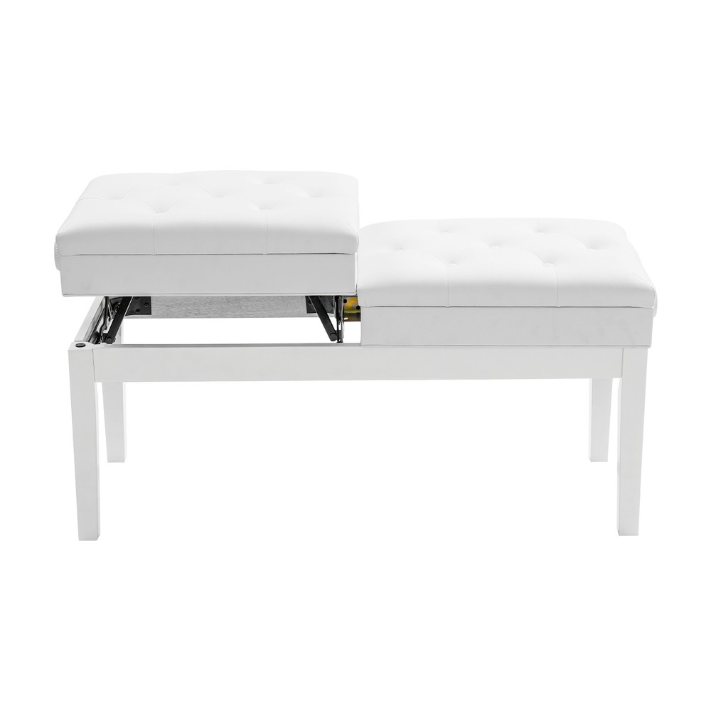 Adjustable Double Seater Piano Bench with Storage, Durable & Elegant Design
