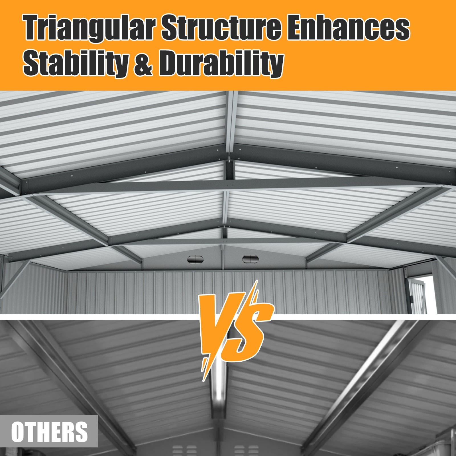 NEW 20'x13' Galvanized Metal Garage Shed Outdoor Storage Shed for Vehicle/Garden