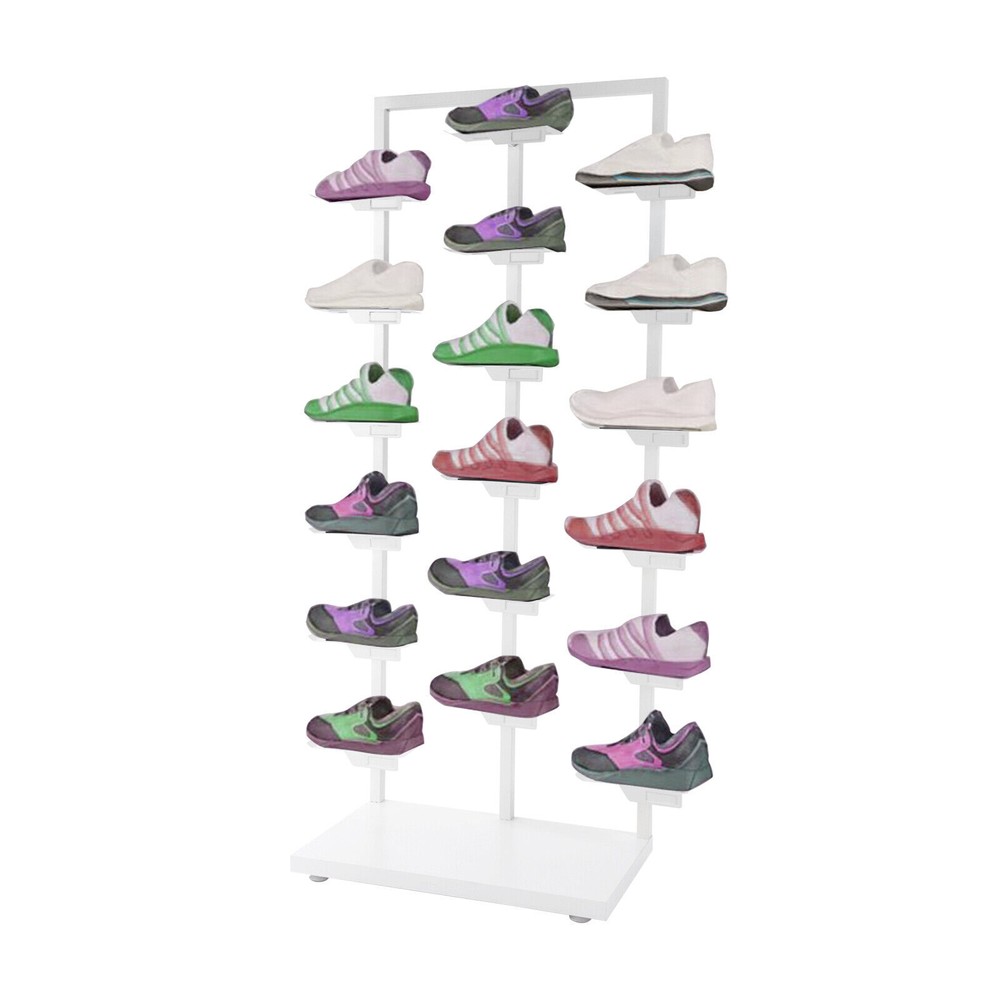 Three-post Single-sided Shoe Rack Stackable Commercial Shoe Rack Display Cabinet