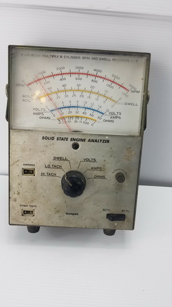 Vintage Sanpet Solid State Engine Analyzer Untested No cables