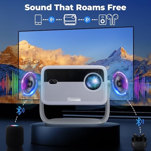 [500+APPS/600 ANSI/Voice Control] Projector with Apps 1- Projector with apps