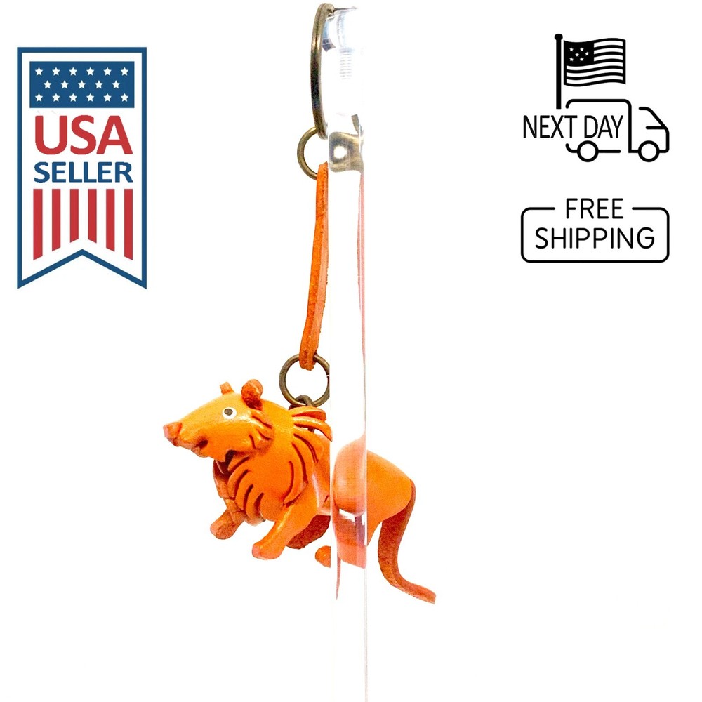 Lion Handmade Leather Keyring