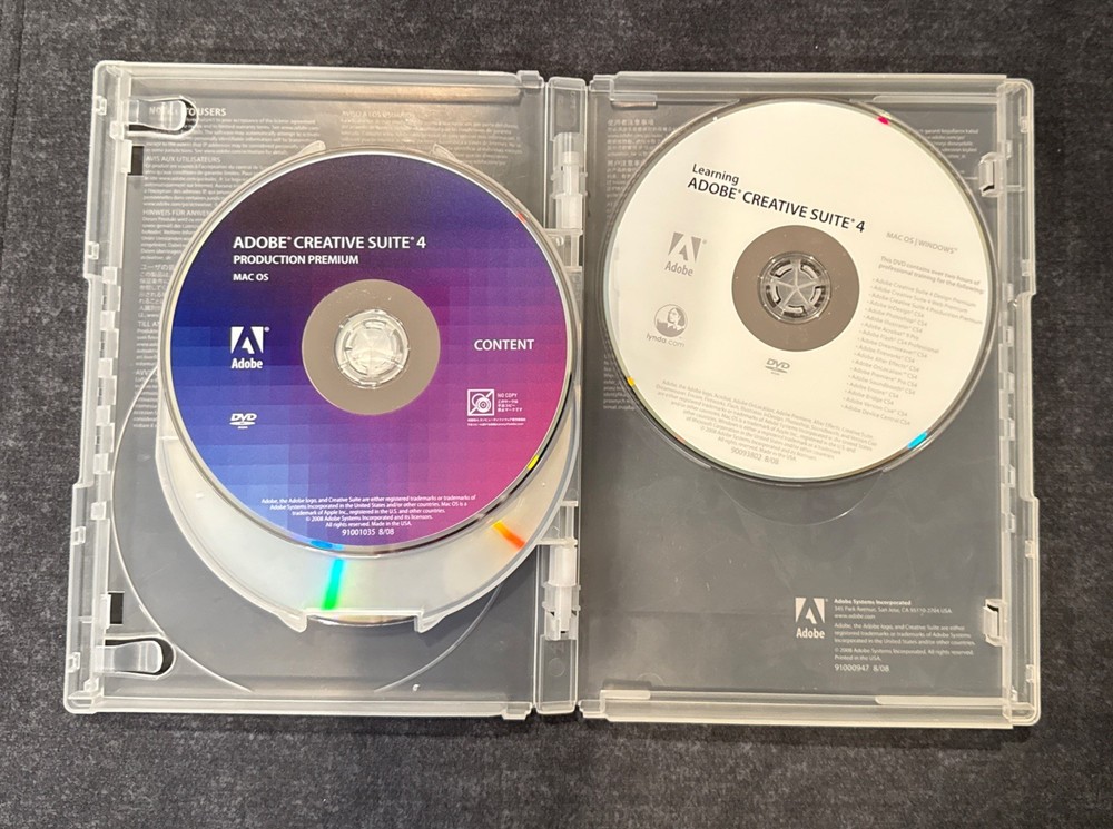 Adobe Creative Suite 4 Production Premium For Windows PC Full Retail DVD Version
