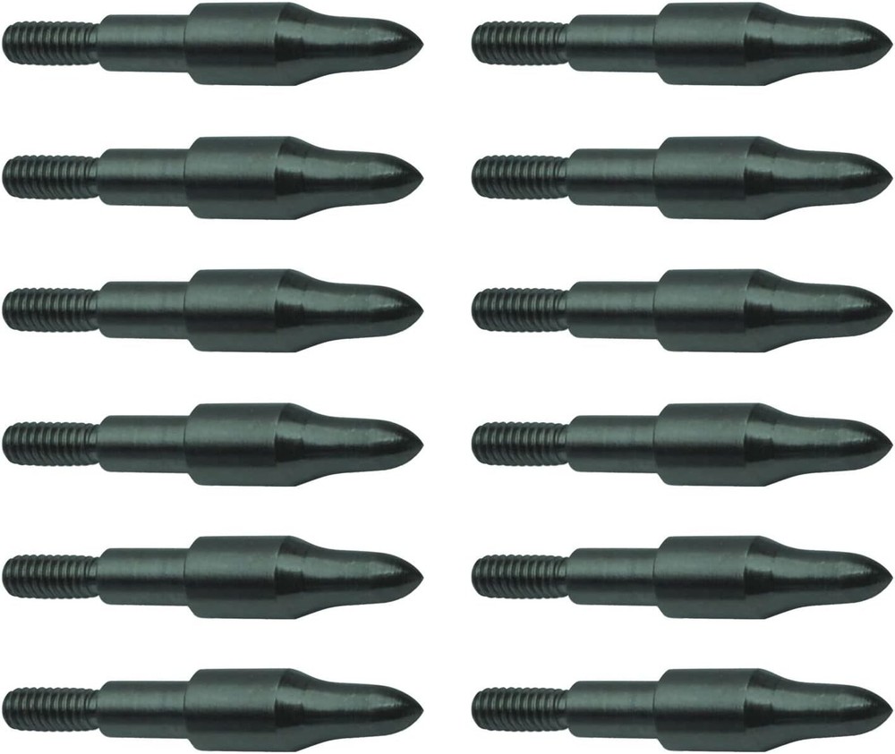 3D Point Steel Archery Practice Field Tips - 12 Pack for Accurate Targeting