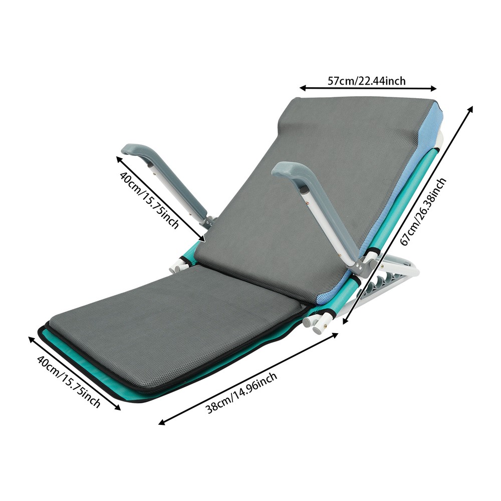 Lifting Bed Backrest Portable Folding 20~75° Backrest Sit up Back Rest Armrest