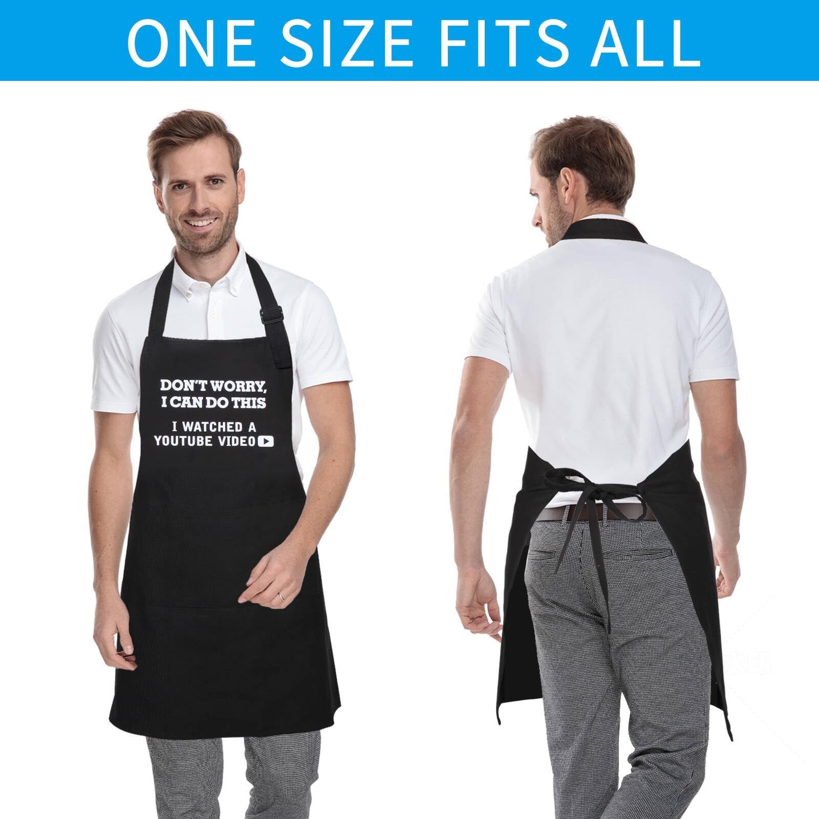 Funny Aprons for Men Customized Funny Gifts for Men, Cooking Grilling BBQ Che...