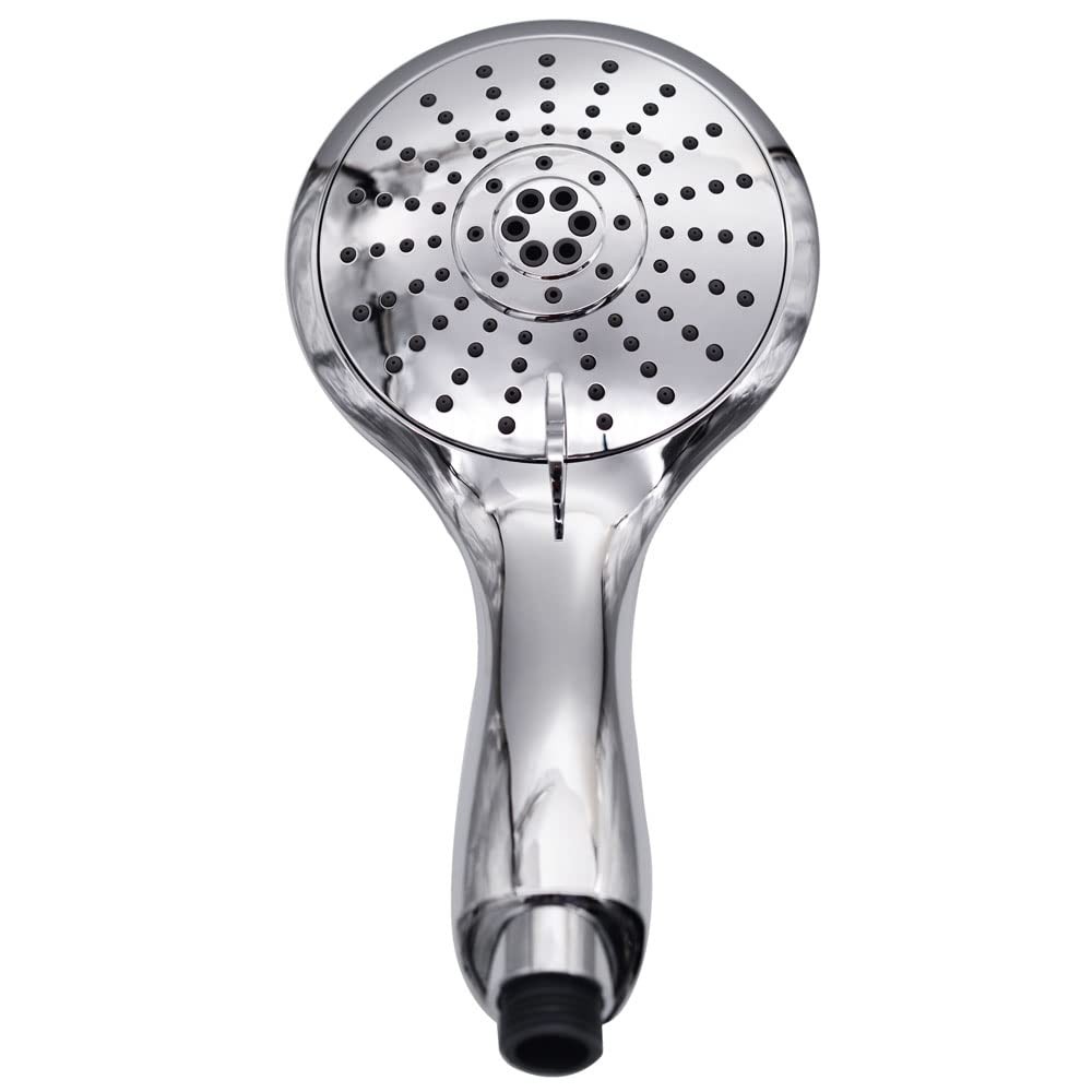 HS5601-26 5" Round Thin 5-Function Adjustable Spray Hand Shower, Polished Chrome