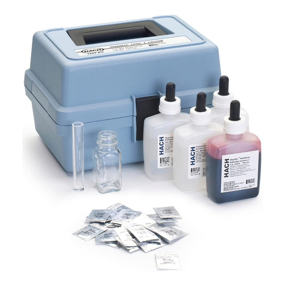 Hardness Test Kit, Model HA-4P, Measures Total and Calcium Hardness, Drop Count