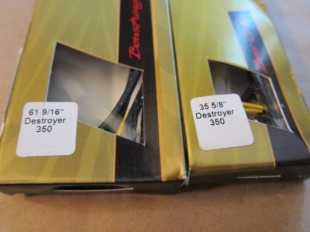 New Bowtech Destroyer 350 61 9/16" String Bowstring & Cable 35 5/8" Zebra Trophy