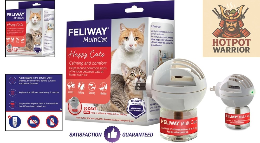 Pheromone Diffuser Starter Kit – 700 sqft Coverage for Multi-Cat Harmony