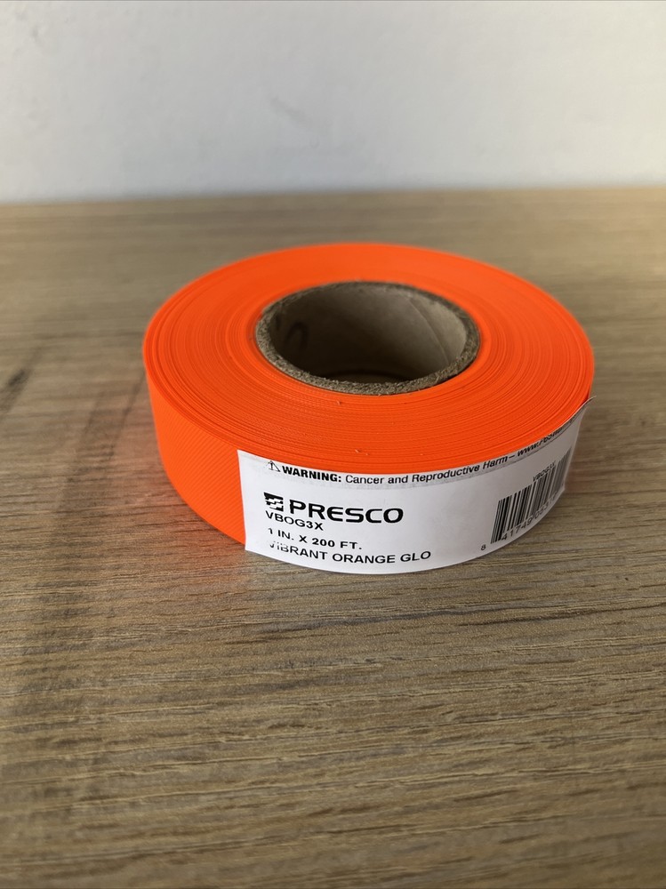 Neon Orange High Visibility Flagging Tape (4 PACK)