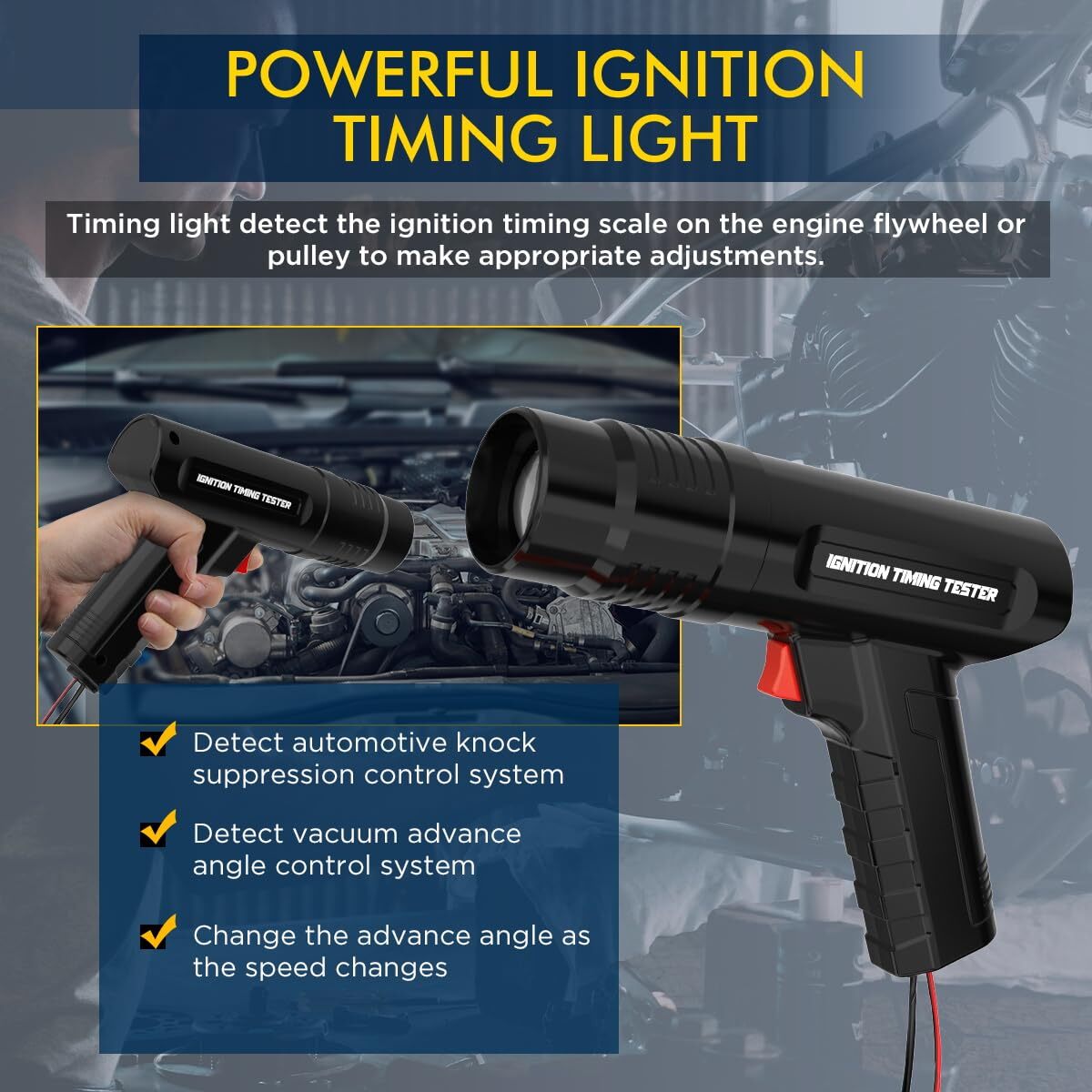 Advance Ignition Timing Light Inductive 12V Engine Automotive Timing Gun Lamp US