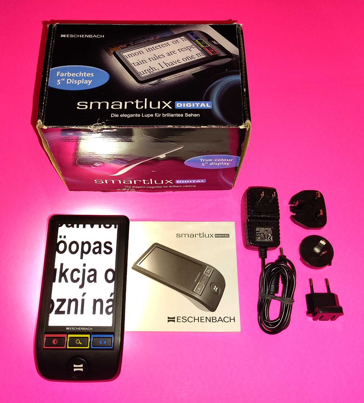 ESCHENBACH SmartLux Digital Portable Magnifier Handheld HD Video 12x #16501
