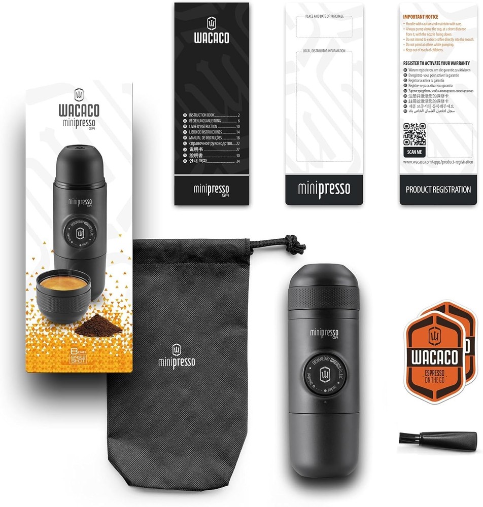 Versatile Minipresso GR Espresso Machine – Compatible with Ground Coffee