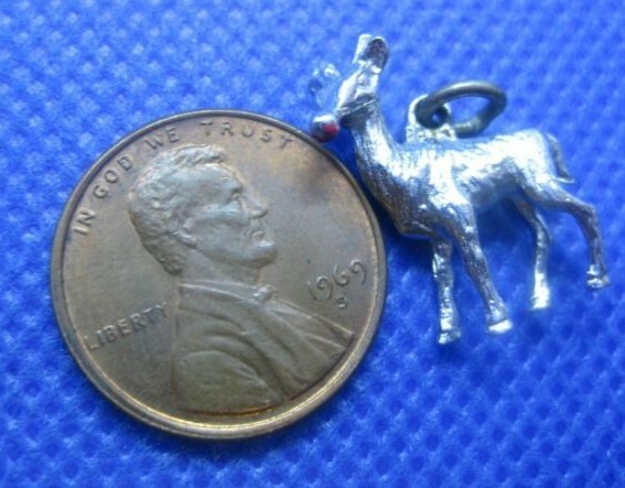 Sterling Silver Rudolph Charm